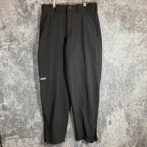 Prana Pants Womens 12 Black Cargo Outdoor Hiking Stretch Nylon Zip Pocket Active